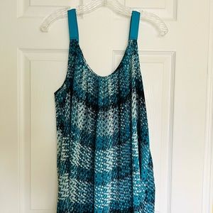 Lane Bryant teal adjustable strap lined tank, size 22
